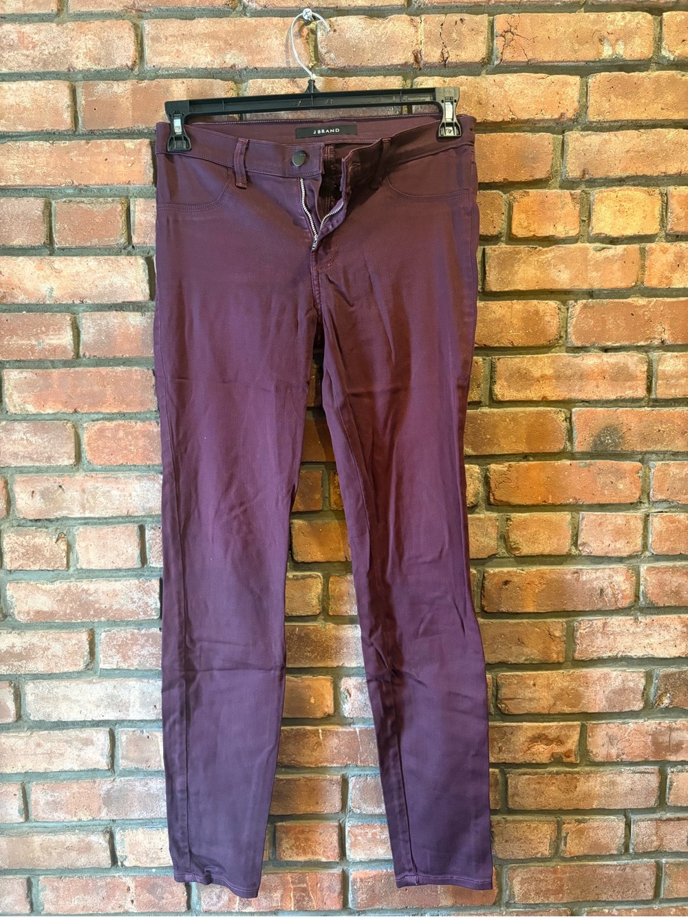 J Brand Skinny Pants in Plum